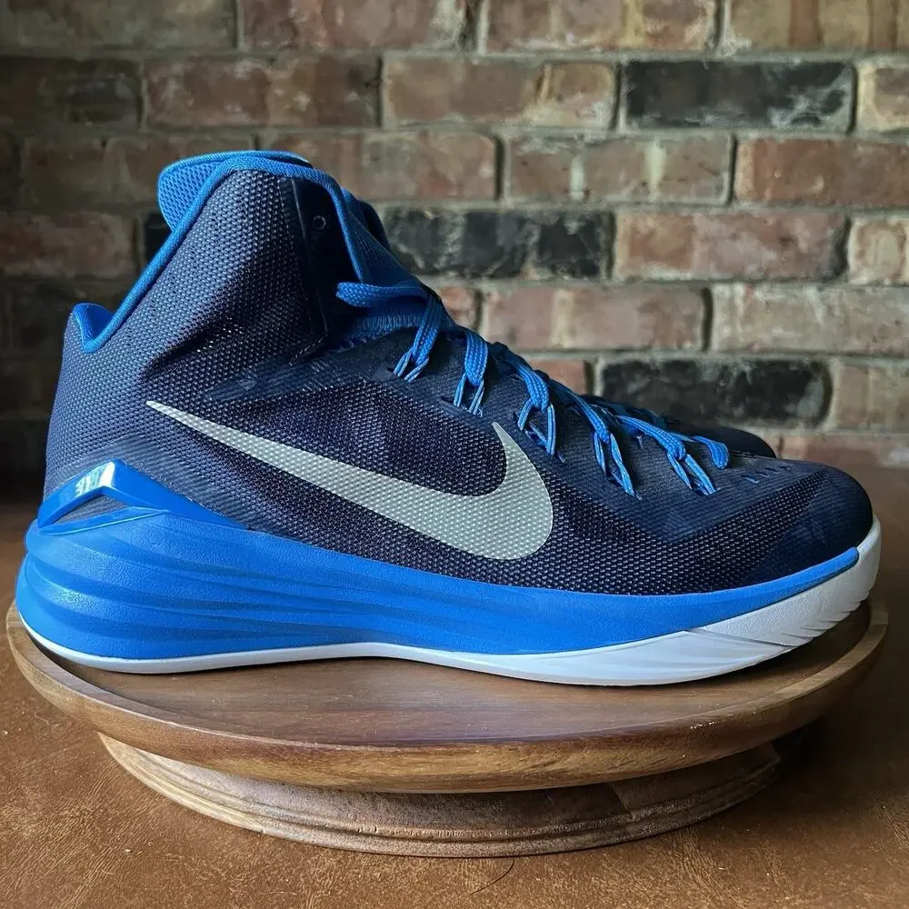 Nike Hyperdunk 2014 TB Basketball Blue Silver Swoosh Shoes Men's 10.5 653483-403